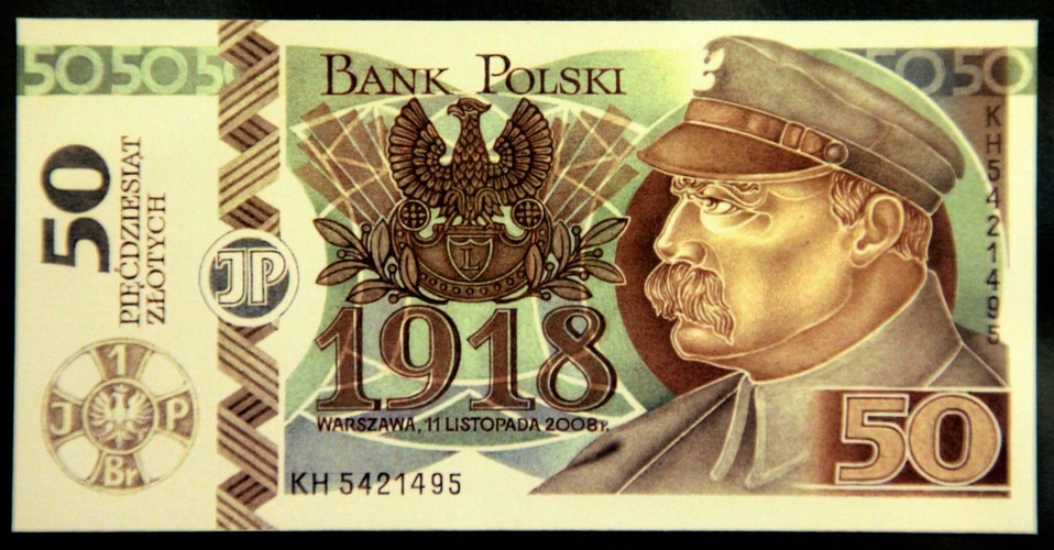 Banknoty polskie. Projektant i grafik ANDRZEJ HEIDRICH