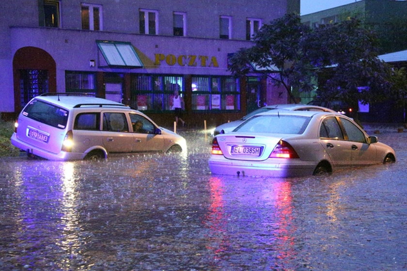 Pod koniec maja wielka ulewa zalała niektóre fragmenty Łodzi