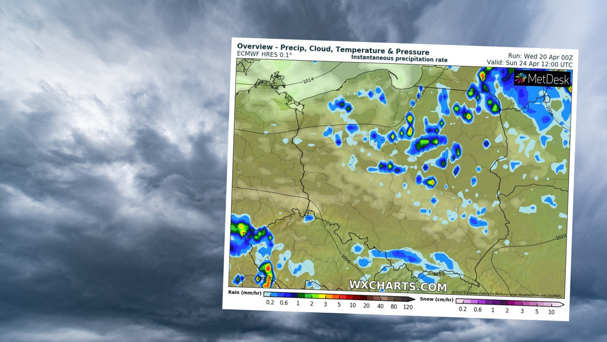 Druga połowa tygodnia z częstymi opadami. Będzie nieznacznie cieplej