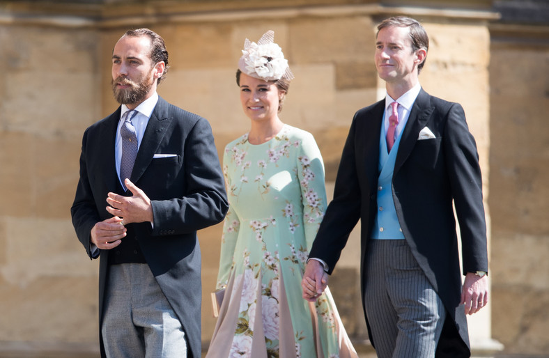 James Middleton z siostrą Pippą i jej mężem