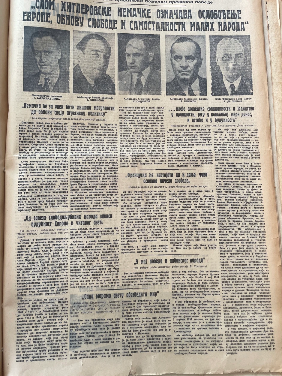 List "20. oktobar" 10. maja 1945.