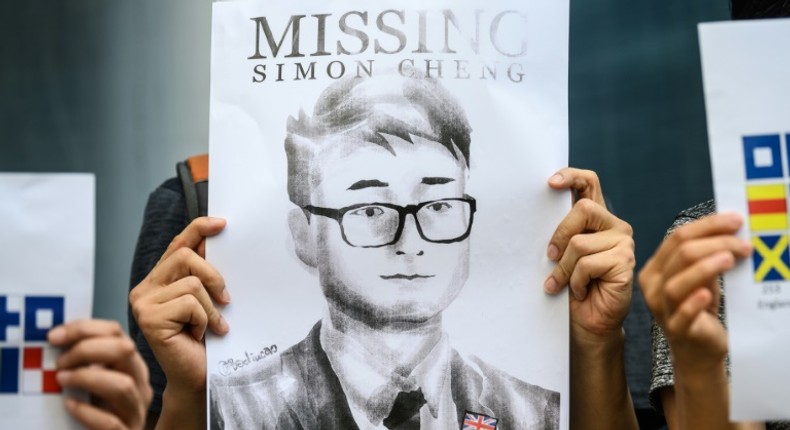 Simon Cheng disappeared after visiting the neighbouring city of Shenzhen on August 8 and was placed in administrative detention by police