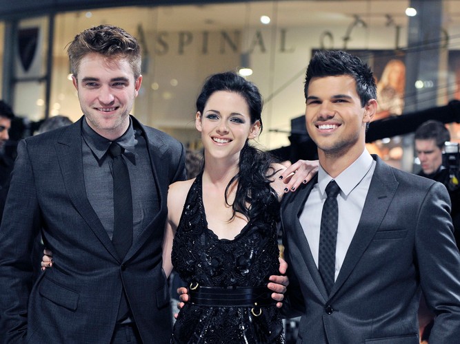 Robert Pattinson, Kristen Stewart i Taylor Lautner w Londynie