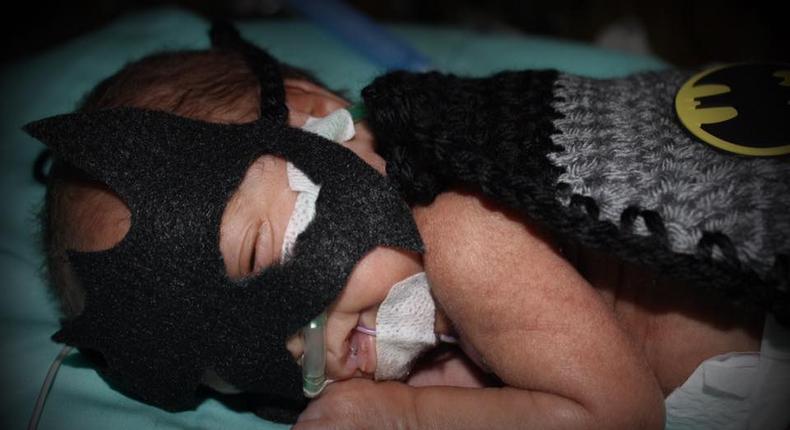 Premature babies channel superheroes for Halloween