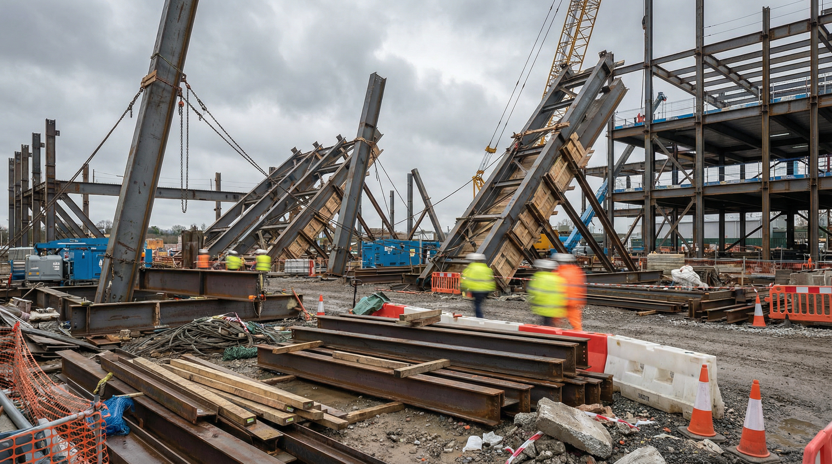 Schwerer Arbeitsunfall: 40-Jähriger von Stahlträger verschüttet