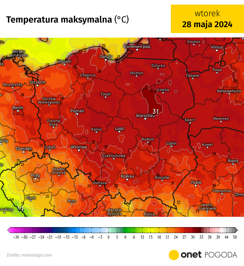 Temperatura miejscami, zwłaszcza na wschodzie, będzie się zbliżać do 30 st. C