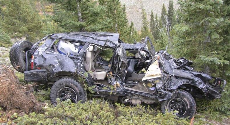 File image of a vehicle that was involved in an accident