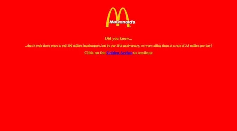 Znane strony dawniej i dziś - McDonald's z 1996 roku