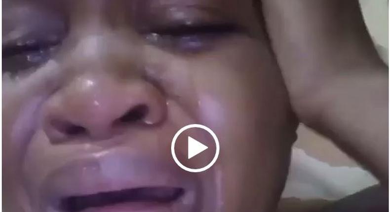 Nigerian woman weeps bitterly over next four years 'hardship' under president Buhari