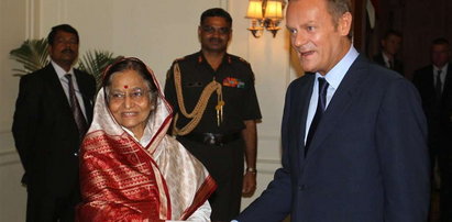 Premier Tusk z żoną w Indiach