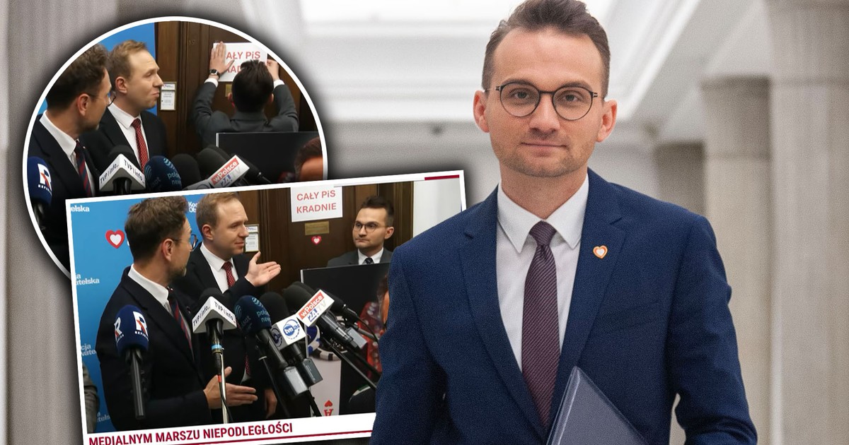 Krzyki i wyrywanie kartek na sejmowym korytarzu. Posłowie PiS i KO w akcji