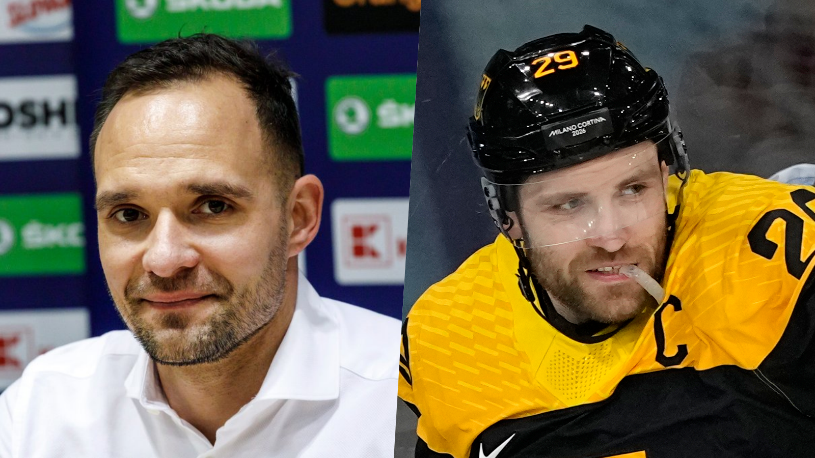 Bývalý kapitán slovenskej hokejovej reprezentácie Andrej Sekera a nemecký hokejista Leon Draisaitl (29).