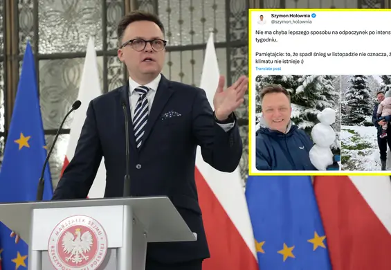 Szymon Hołownia odniósł się do opadów śniegu. Wspomniał o klimacie