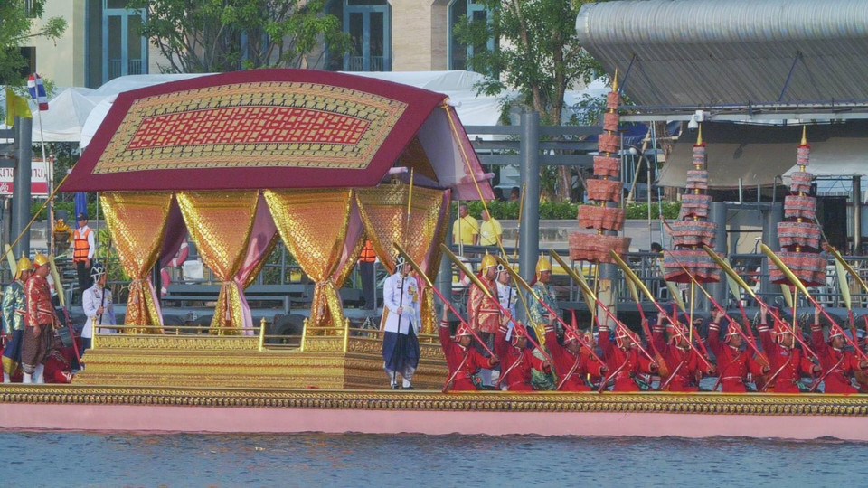 Procesja Królewskiej Łodzi w Bangkoku (próba ceremonii), Tajlandia