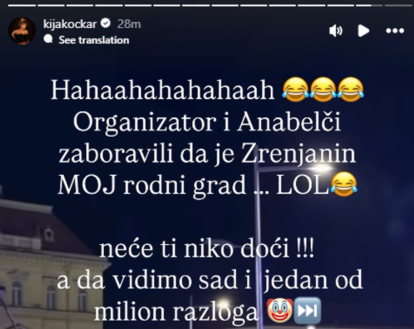 Kija Kockar žestoko prozvala Anabelu: "Niko ti neće doći, zaboravila si to"