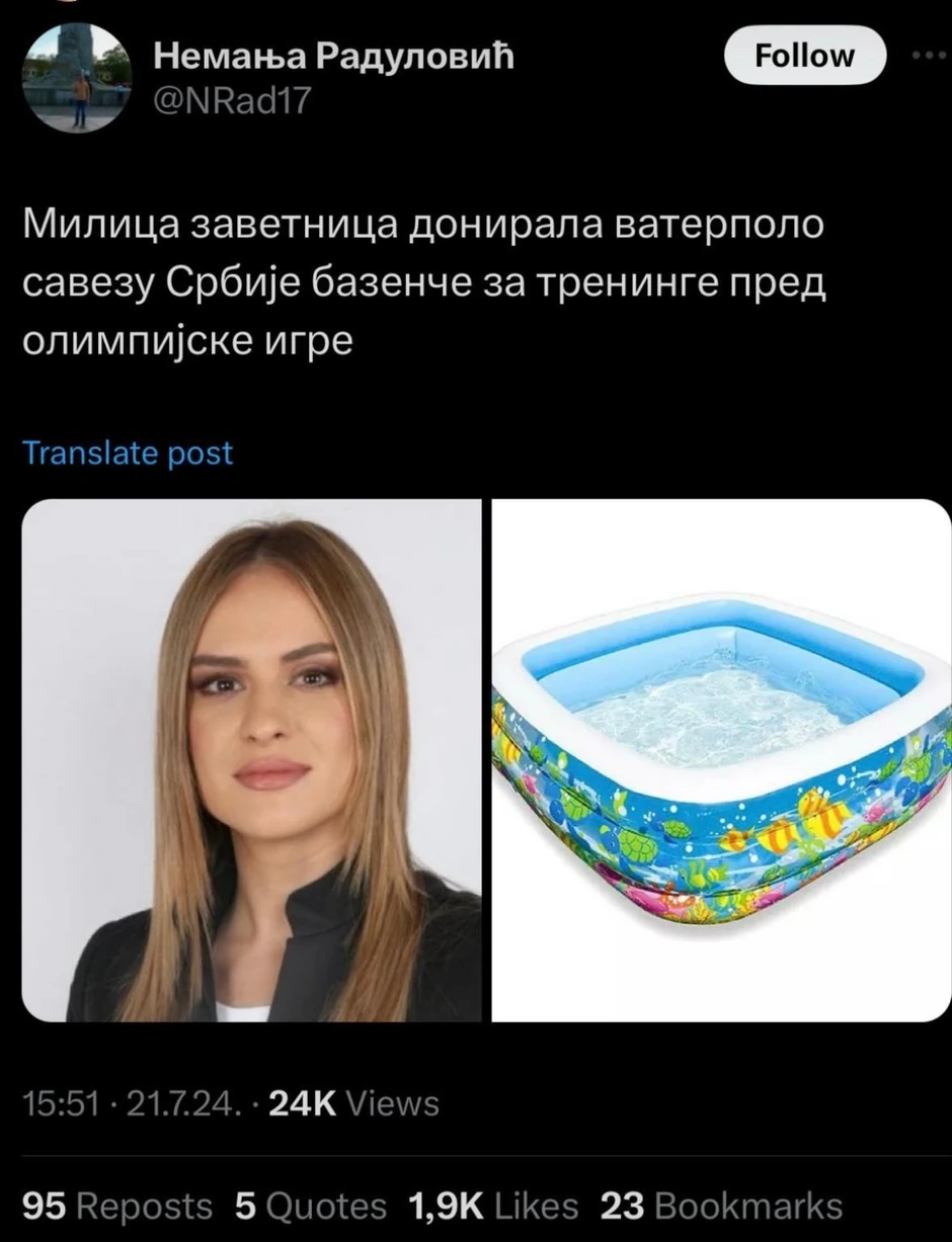 Postovi na društvenoj mreži X o ministarki Milici Đurđević Stamenkovski