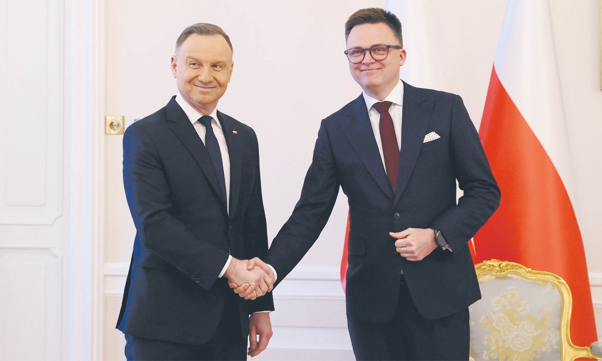 Spotkanie prezydenta Dudy i marszałka Sejmu Hołowni