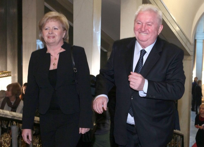 Andrzej Turski z żoną