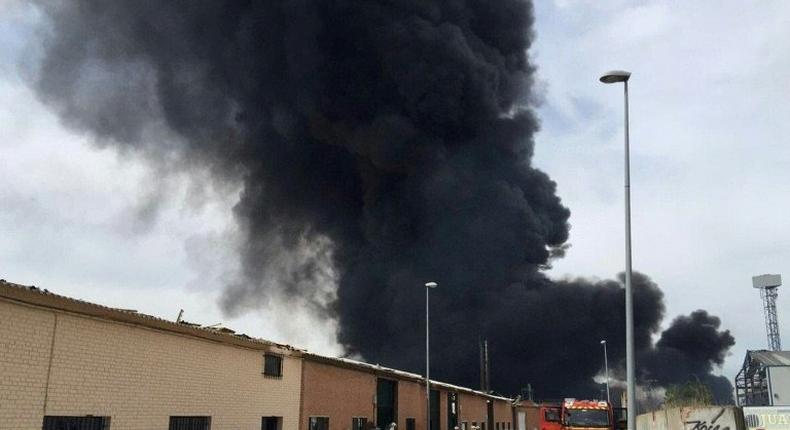 Officials evacuated schools and workplaces after the explosions at a hazardous waste recycling site in Arganda del Rey, near Madrid