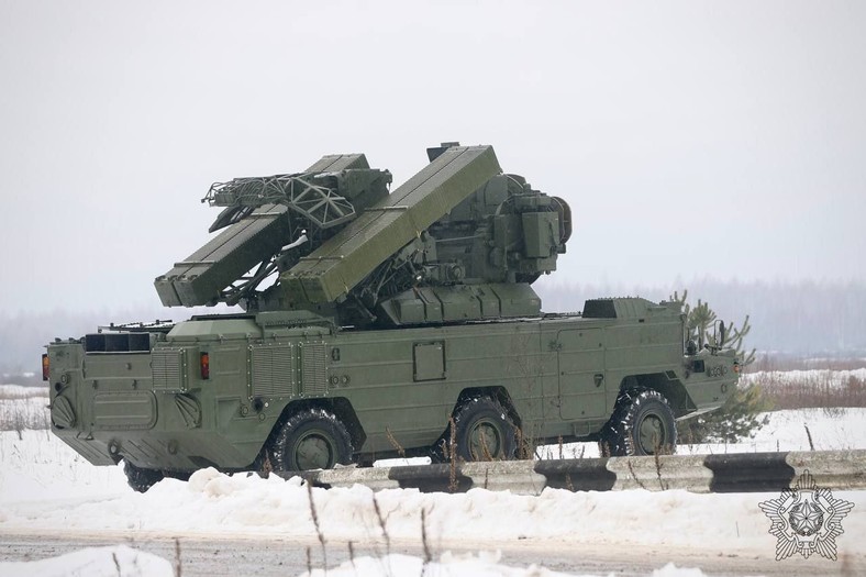 Zestaw rakietowy OSA na białoruskim poligonie.