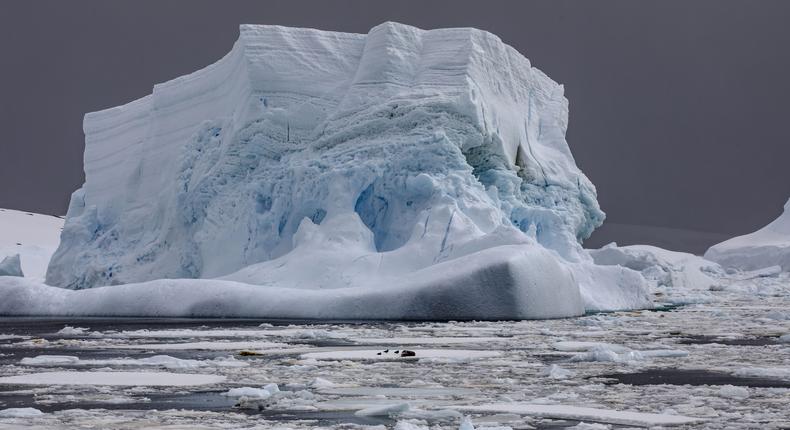 Glaciers melting in Antarctica on February 7, 2022.Sebnem Coskun/Anadolu Agency via Getty Images