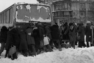 Unieruchomiony autobus na Krakowskim Przedmieściu