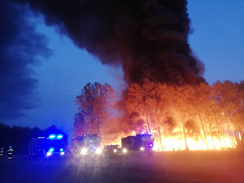 Pożar dwóch składowisk odpadów w Grabowie pod Łęczycą