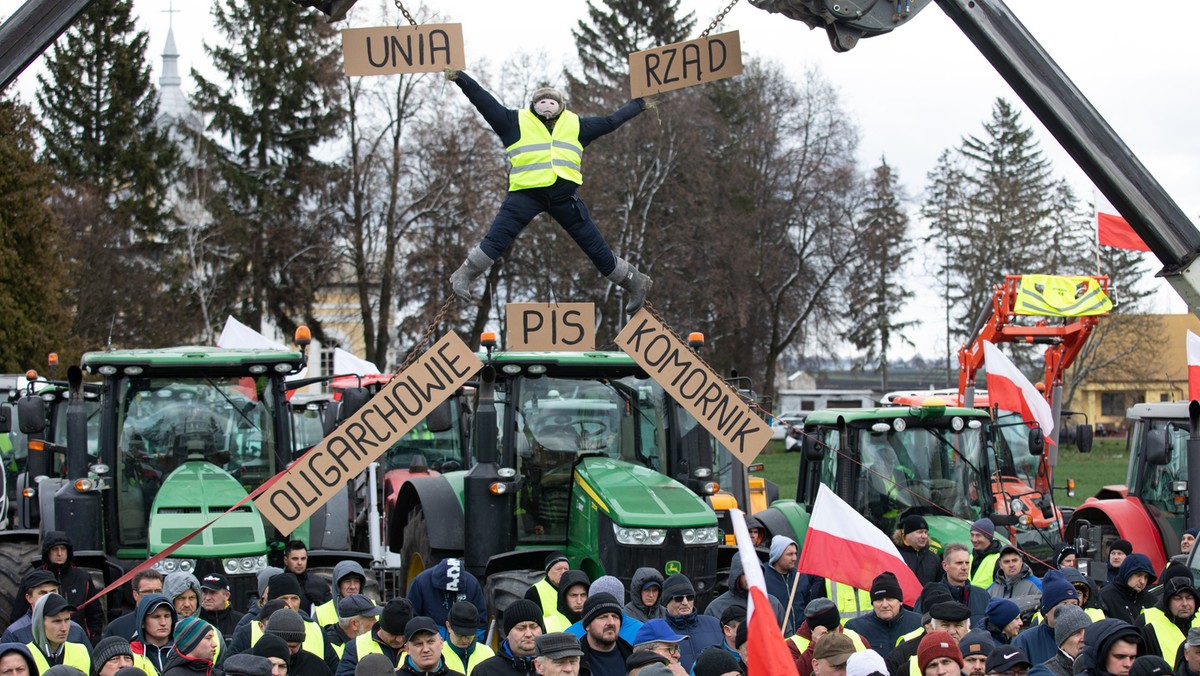 Protest rolników w bastionie PiS. "Zboże z Ukrainy nie przestało napływać"