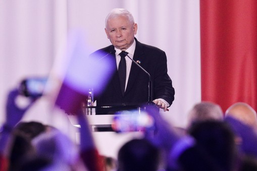 Jarosław Kaczyński podczas zeszłorocznej konwencji PiS. 04.06.2022 r.