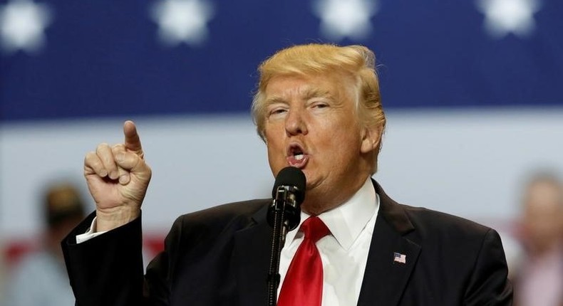 President Donald Trump holding a rally at the Kentucky Exposition Center in Louisville, Kentucky.