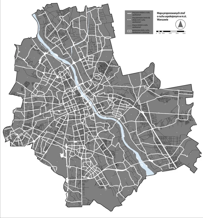 strefy ruchu uspokojonego w Warszawie – projekt