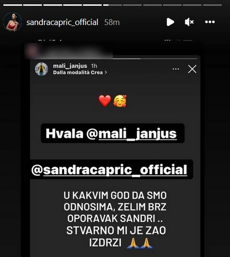 Sandra Čaprić i Marko Janjušević Janjuš (Foto: Instagram/sandracapric_official)