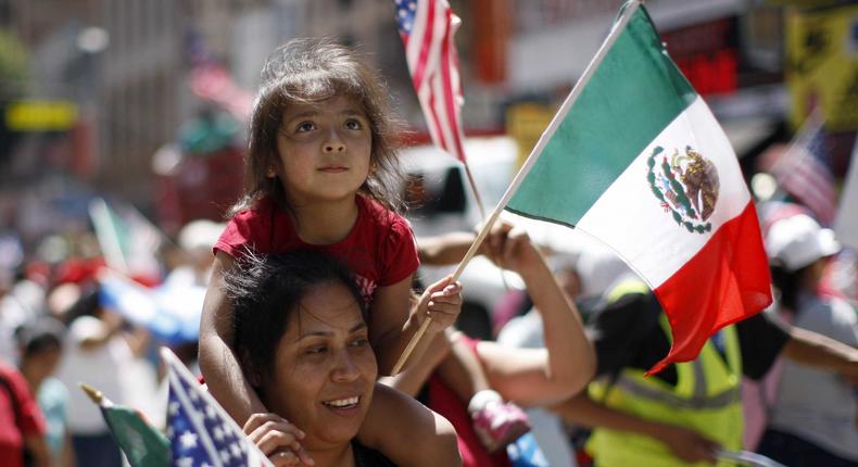 mexican american flag