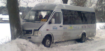 Bus z dziećmi uderzył w drzewo!