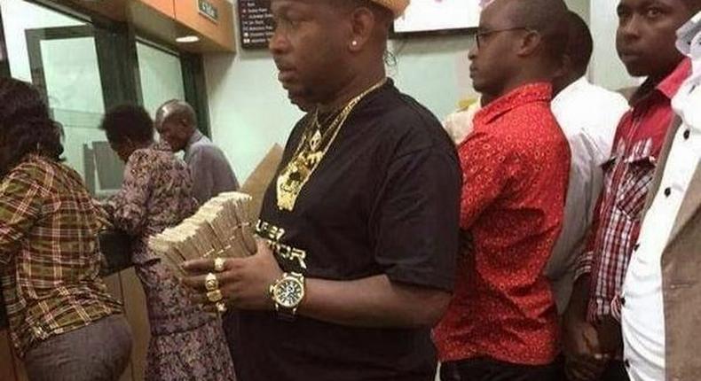 File image of Mike Sonko with a bundle of notes