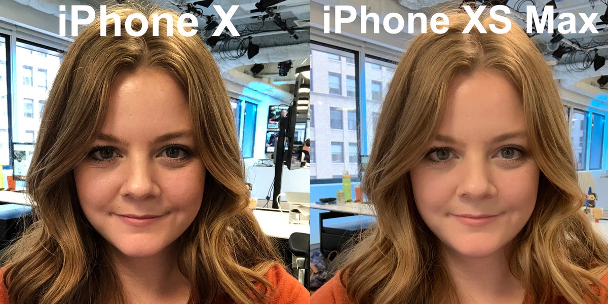 Twarz na zdjęciach robionych przednim aparatem iPhone'ów XS i XS Max wygląda na wygładzoną