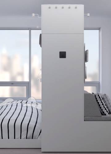 Ruchoma Meblościanka Od Ikea W Niej Lampka Biurko łóżko