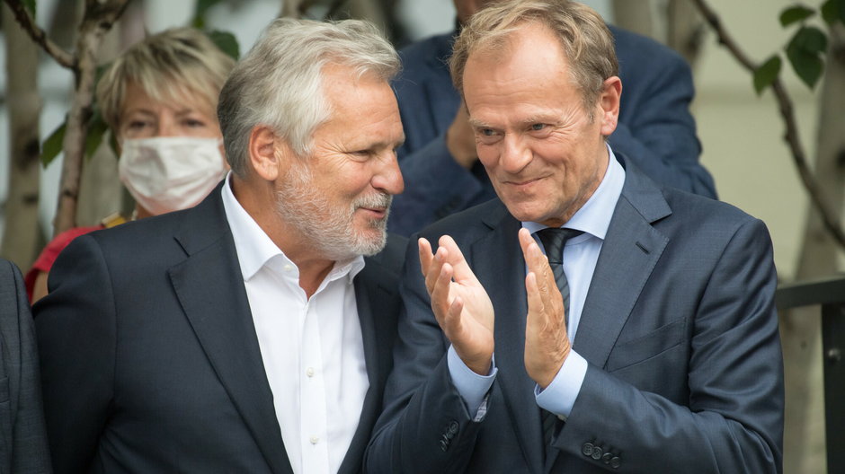 Aleksander Kwaśniewski i Donald Tusk w 2020 r.