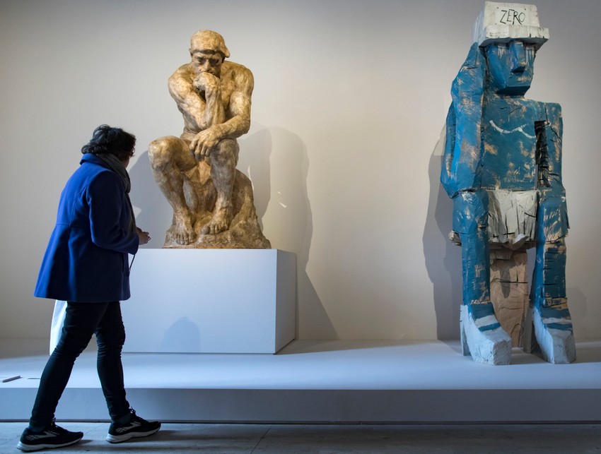 Rodenov "Mislilac" (levo) i "Volk Ding Zero" Georga Bazelica (desno)