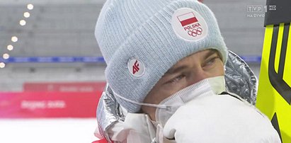 Kamil Stoch nie krył łez przed kamerą. „Serce mi dziś krwawi”