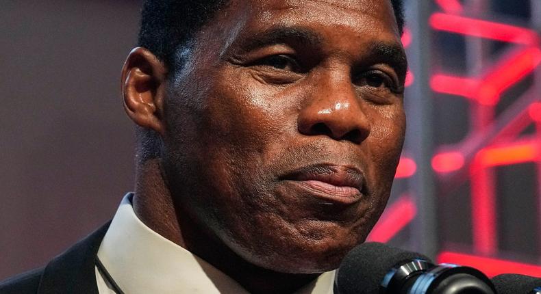 Herschel Walker at an election night watch party, Tuesday, December 6, 2022, in Atlanta, Georgia.AP Photo/Brynn Anderson