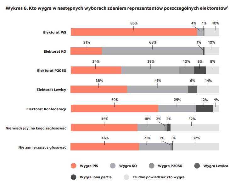 Kto wierzy w zwycięstwo. Wyborcy PiS najbardziej.