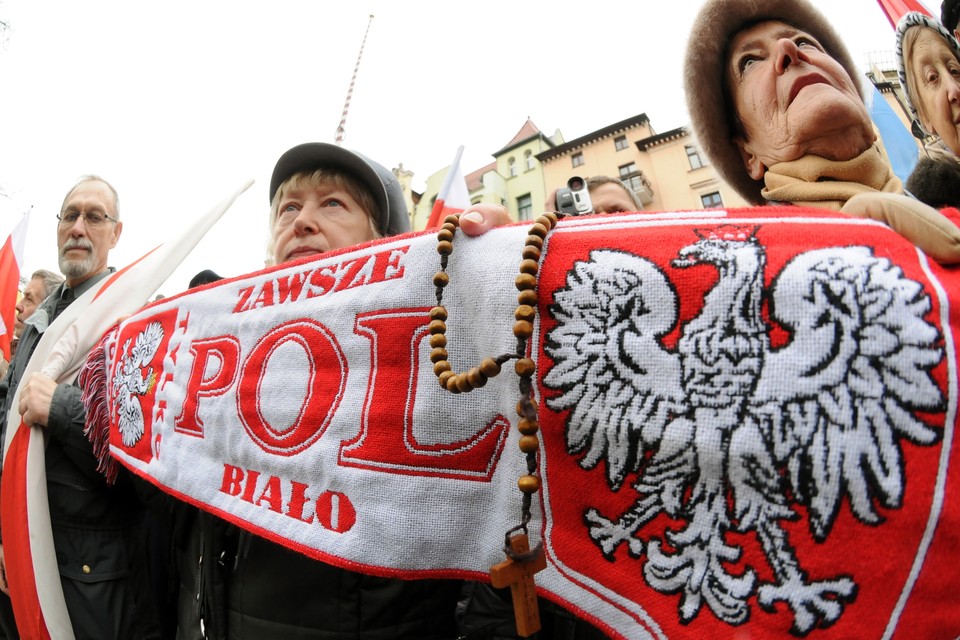 Manifestacja zwolenników TV Trwam