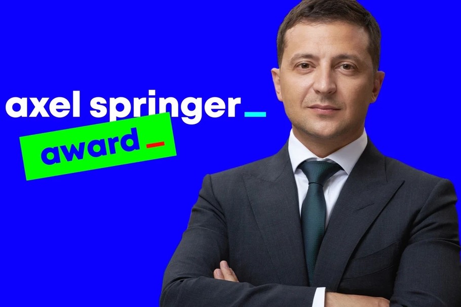 Wołodymyr Zełenski laureatem Axel Springer Award 2022