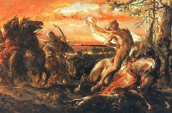 Zabicie Leszka Białego w Gąsawie (obraz Jana Matejki)