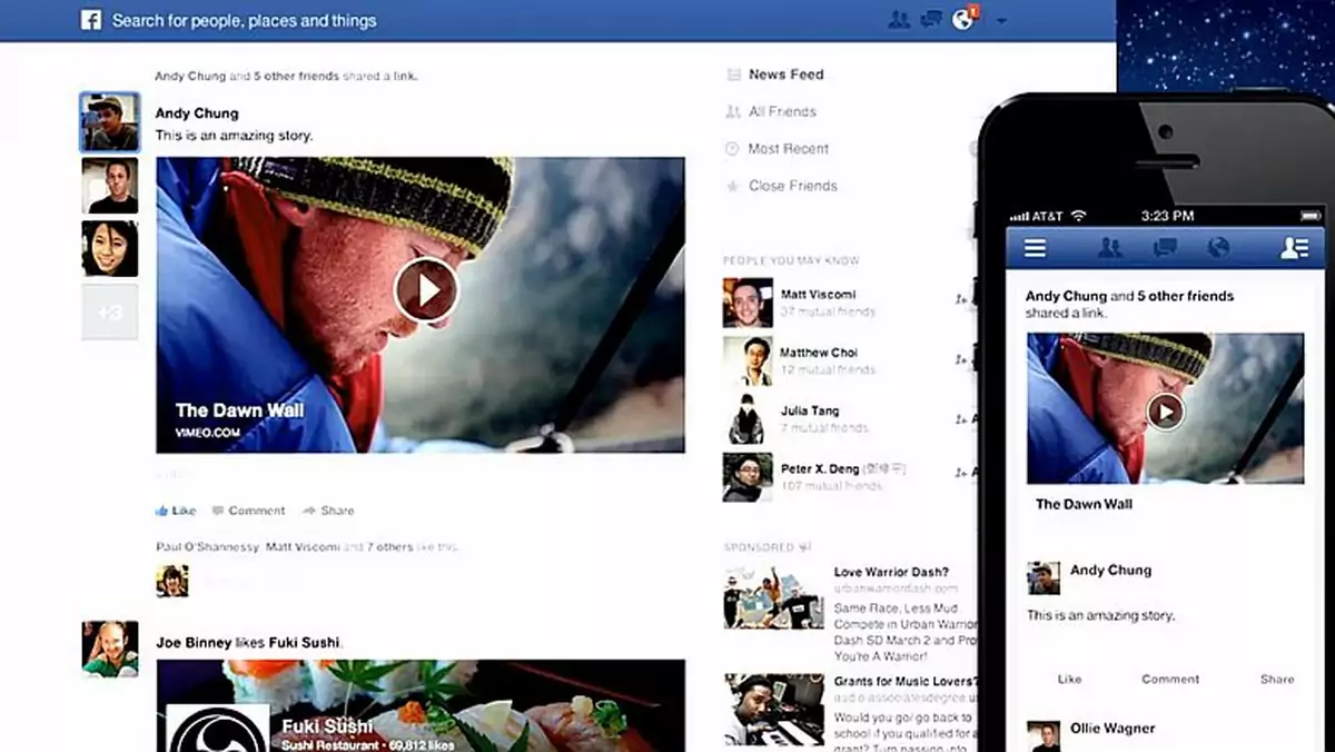 Facebook zmienia sposób prezentacji aktualności