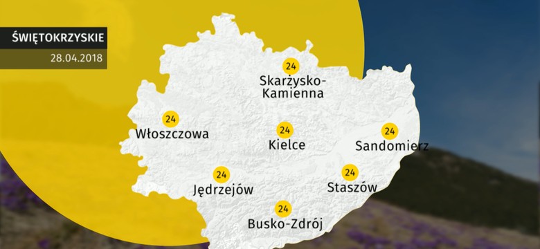 Prognoza pogody dla woj. świętokrzyskiego - 28.04