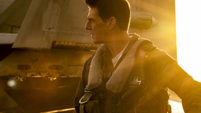 Kadr z filmu „Top Gun: Maverick, na zdjęciu Tom Cruise jako Pete „Maverick Mitchell