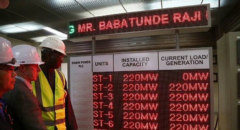 Minister of Power, Works and Housing, Mr. Babatunde Fashola, during inspection of Egbin Power Plant, Lagos