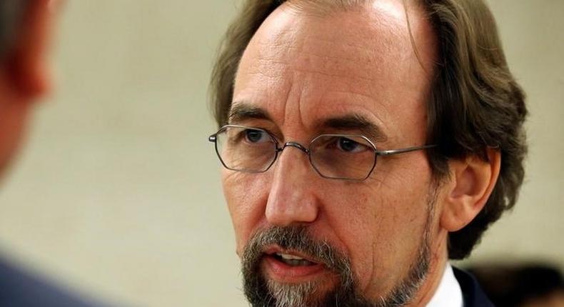 United Nations High Commissioner for Human Rights Zeid Ra'ad Al Hussein attends the 33rd session of the Human Rights Council at the U.N. European headquarters in Geneva, Switzerland, September 13, 2016. 